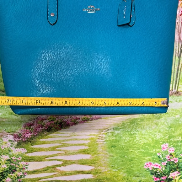 Coach Vibrant Teal Tote Bag - Picture 6 of 13